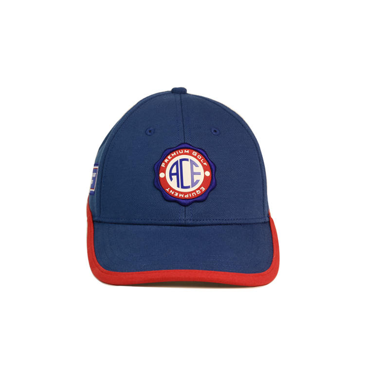 Wholesale custom blank  navy blue dry fit baseball cap with patch embroidery logo