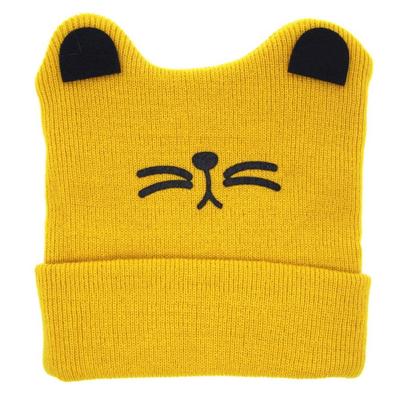 ACE High quality Lovely Baby Hats Boys Girls Cat Ear Woolen Yarn Knit Keep Warm Hats Soft material Caps Wholesale Baby Hats