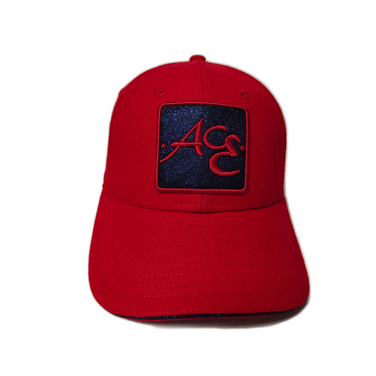 Hot Sales ACE Custom OEM ODM 6 Panels Unisex Glitter Cloth 3D Embroidery Perfect Gift Adjustable Baseball Hat Cap