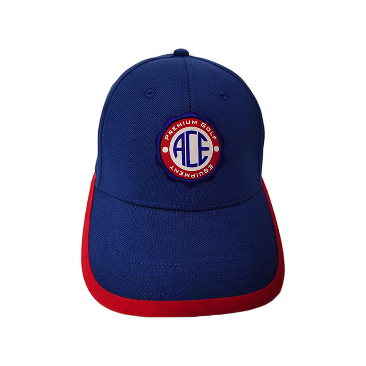 High Quality ACE OEM ODM Custom Unisex Cool Red Blue Stagger Cotton Baseball Sports Cap Hat/Velcro Back Closure Cap