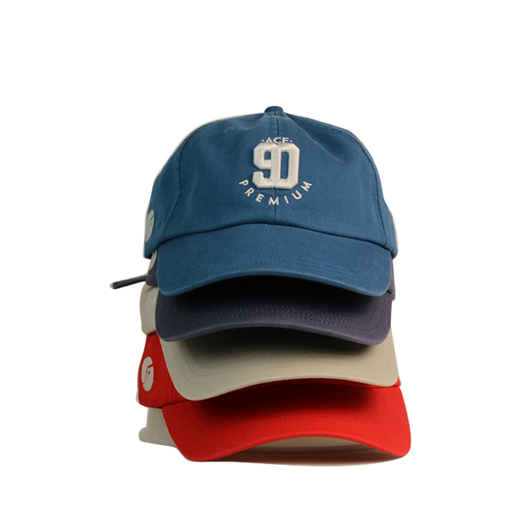 Unstructured Curved Brim Printing Logo Custom 6 Panel Embroidery Sports Baseball Dad Cap