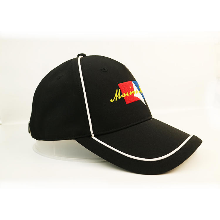 Design Your Own 6 Panel baseball cap Hat Custom flat Embroidery Black Cotton Baseball Cap for Women