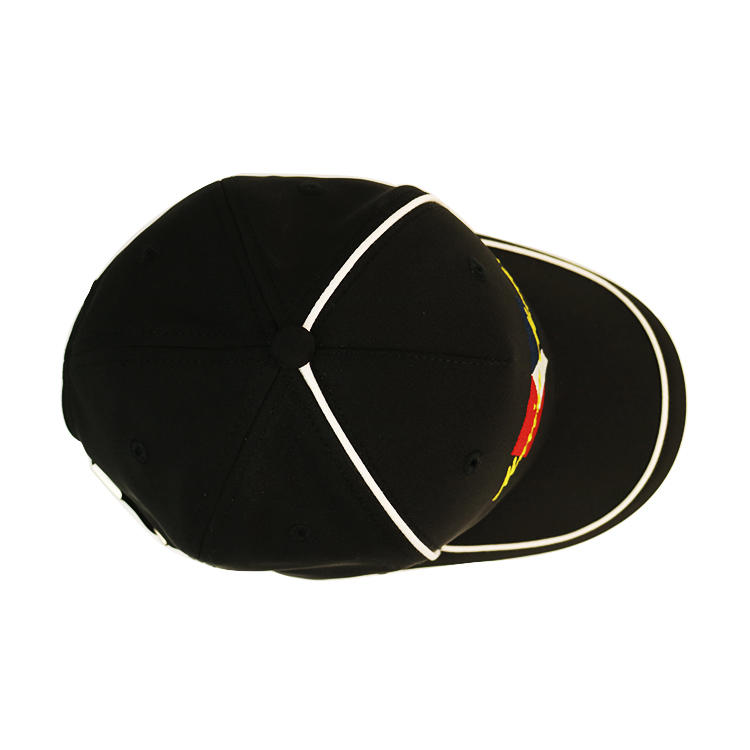 Design Your Own 6 Panel baseball cap Hat Custom flat Embroidery Black Cotton Baseball Cap for Women