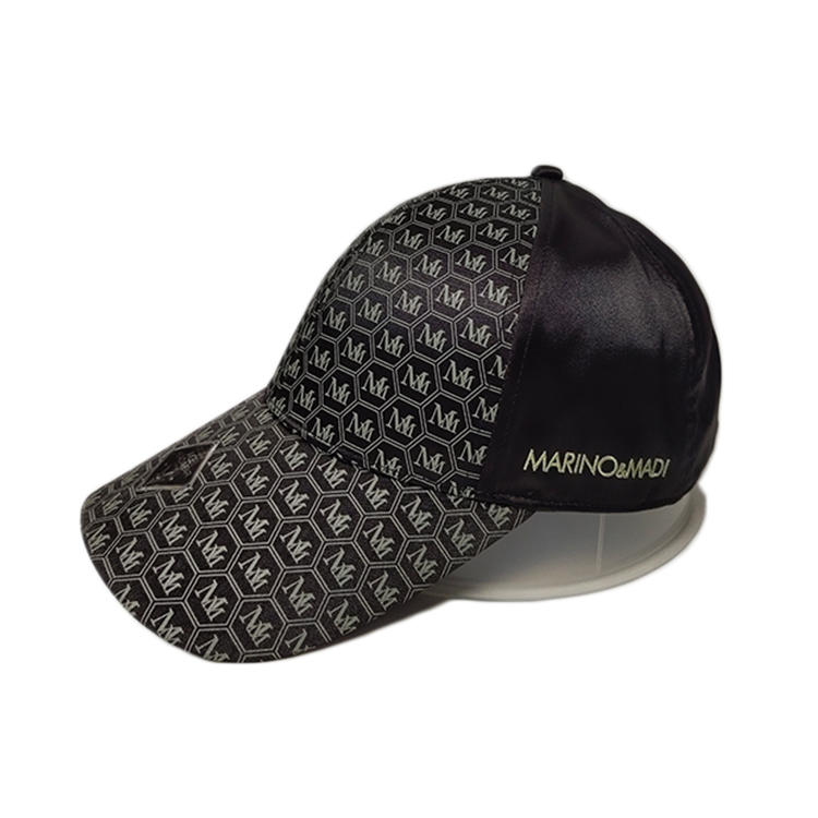 Protective Custom Made Black 6panel Metail Buckle Print Logo Baseball Hats Caps For Men