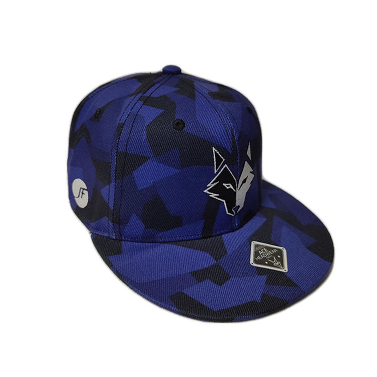 latest blue snapback hat plain customization for fashion