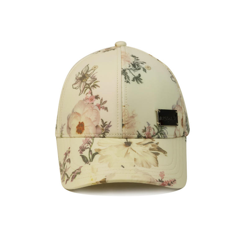 High Quality Women flower baseball cap floral Style Hat Cap with a Metal Patch