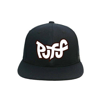 Wool Acrylic Flat Peak Cap Custom Print Front Logo Snapback Hats Caps With Side Embroidery Logo