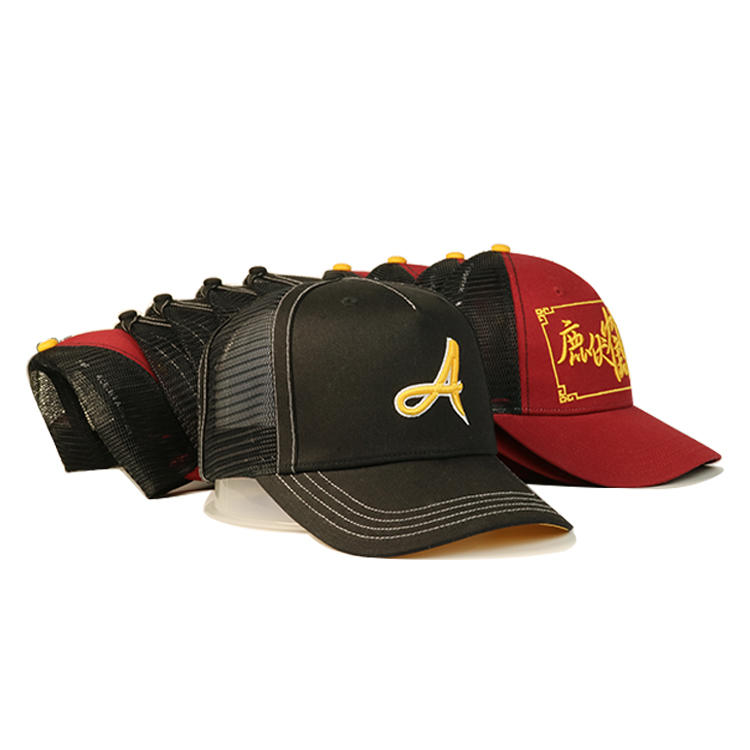OEM/ODM Guangzhou factory 3D embroidery custom mesh trucker cap and hat