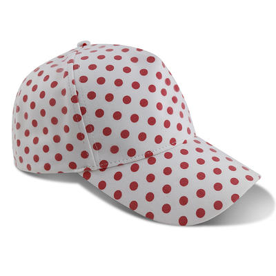 Wholesale custom fashion Thin And Light red And White Polka Dot Women Cheap printed logo Baseball Hats cap