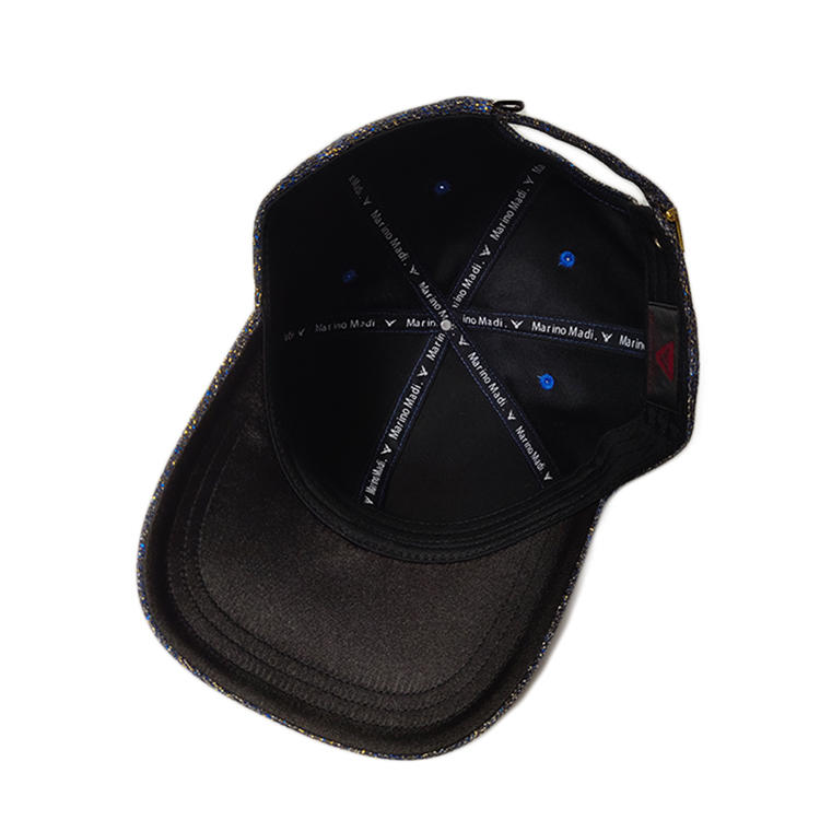 Amazon Best Seller Baseball Cap High Quality Metal Patch Hat Unisex Black Outdoor Cap With Metal Accessory