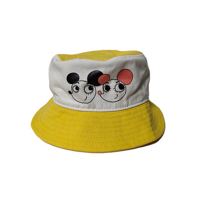 Cartoon Character Adult Kids Summer Wide Brim Round Foldable Bucket Hat Sunscreen Fisherman Cap