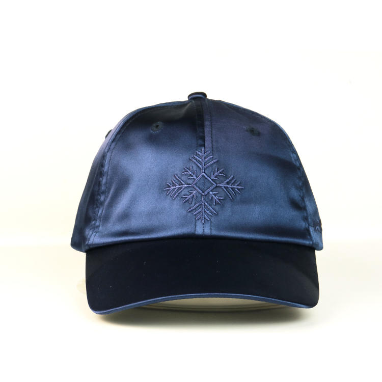 Wholesale personality fashion fully custom embroidered satin baseball cap for unisex