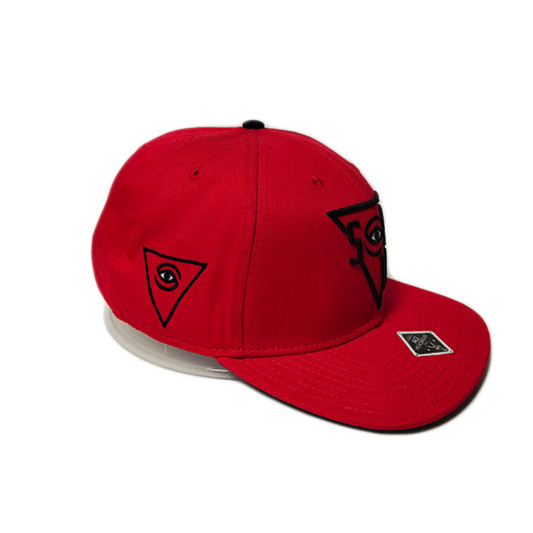 6 Panel High Crown Snapback Hats Custom Logo Flat Brim Sport Cap