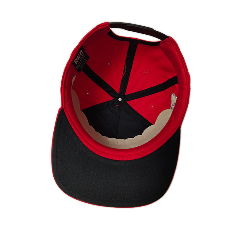 6 Panel High Crown Snapback Hats Custom Logo Flat Brim Sport Cap