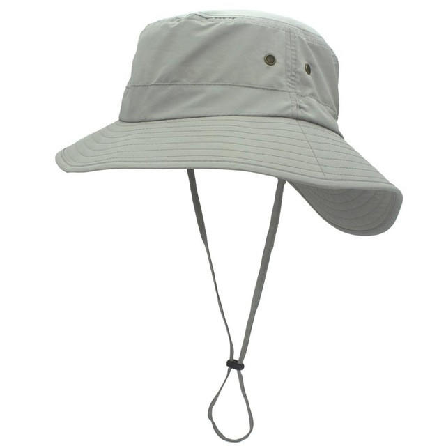 Lightweight UV Protection Strap Cool Wide Brim Quick Dry Fishing Bucket Hat