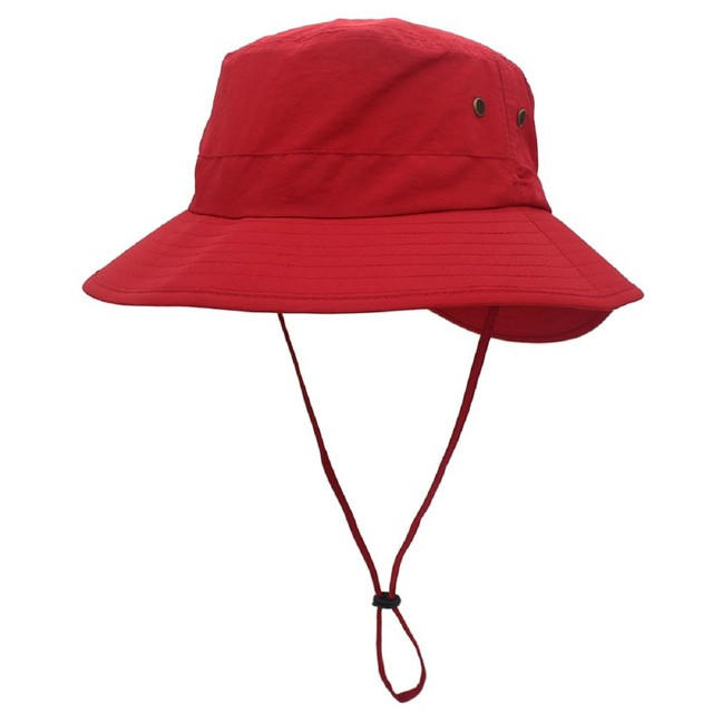 Lightweight UV Protection Strap Cool Wide Brim Quick Dry Fishing Bucket Hat