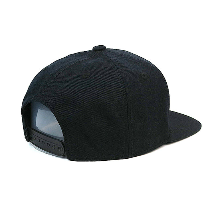 Flat Brim Black 6panel GW Gecko 3D Embroidery Logo Snapback Hats Caps