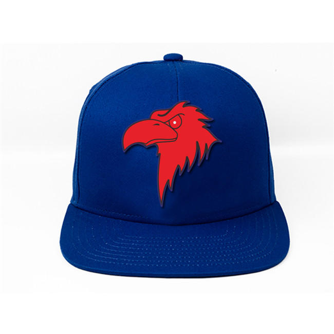 High Quality Wool Acrylic Cotton Fabric Custom Eagle Logo Baseball Snapback Flat Brim Cap Hat