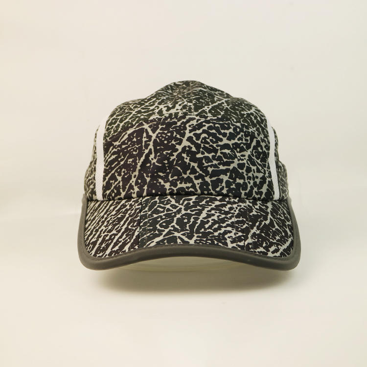 custom good quality cap 6 Panel outdoor sports baseball hat reflective strip running Cap with logo