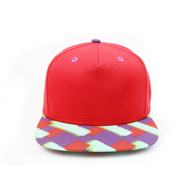 High-end Unisex Polyester Sublimination Print Custom Flat Brim Snapback Cap Hat