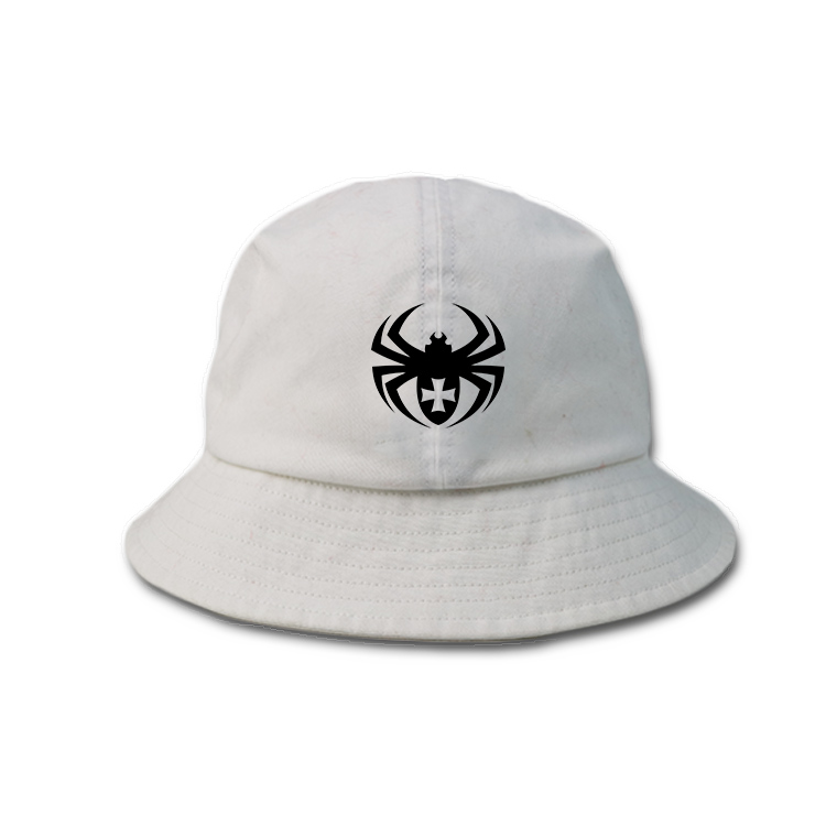 Small Order Custom spider logo Fitted Cotton Bucket Hat Caps