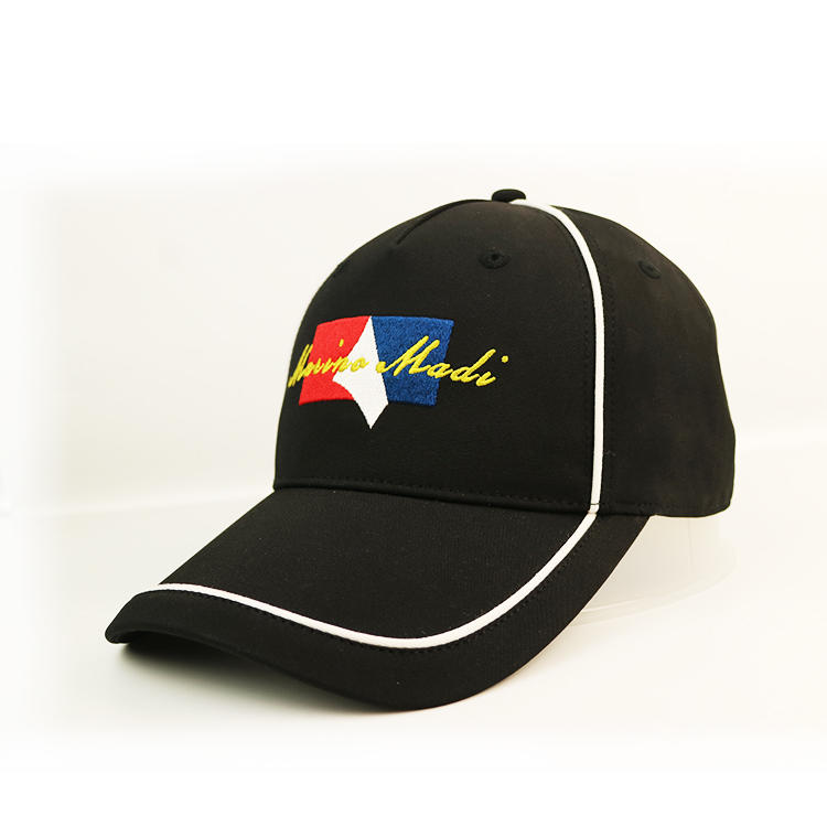 Flat Embroidery Logo Baseball Cap Custom Cotton Adjustable Constructed Sport Hat