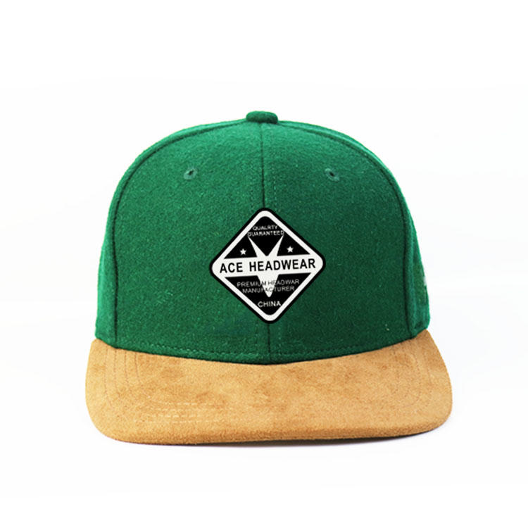 Snapback Hats Woven Badge Patch Custom Logo Flat Bill Hiphop Cap