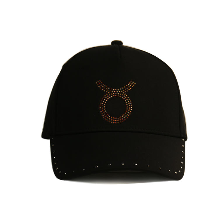 Fashion Design Unisex Bling Bling Adjustable Baseball Cap Hat 6 panel cotton promotional custom Rhinestone baseball cap