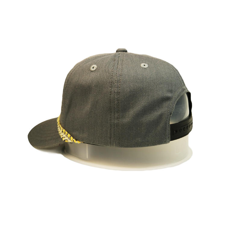 Custom design decorative rope plain black baseball caps hats