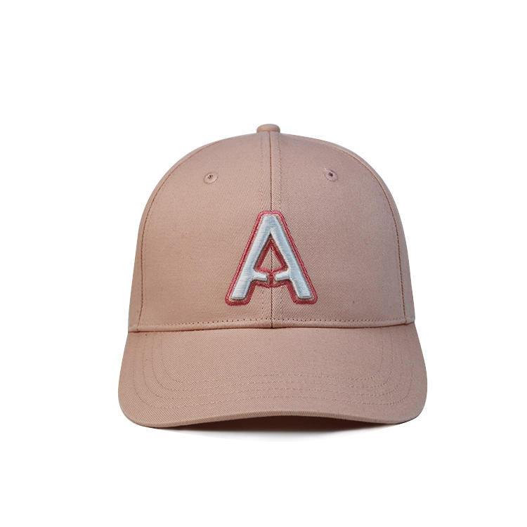 Fashion hot sale adjustable youth plain baseball caps embroidered custom logo pink dad hat