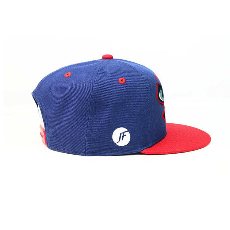 Blue Flat Brim Mix Color 6panel Custom Made printing Logo Hip Hop Snapback Hats
