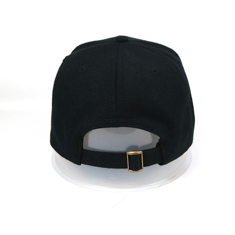 Unisex 6 Panel Black Custom Printing  Dad Baseball Hat Caps With Logo