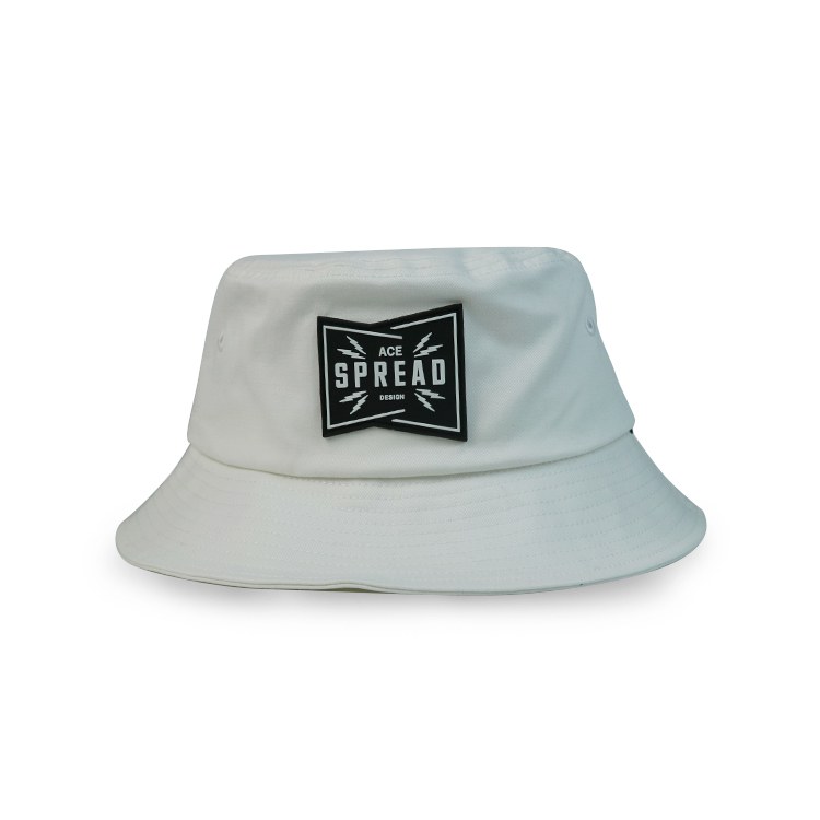 Hot Sale Custom Fashion Fishing Bucket Hat Cap with Leather Patch