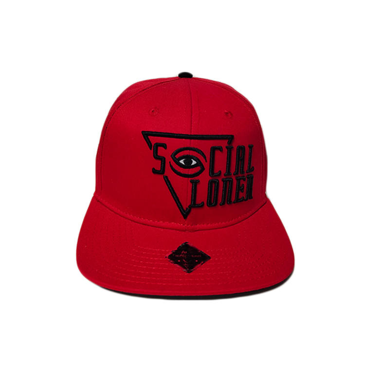 ACE high quality unisex hip hop custom logo red snapback cap hat