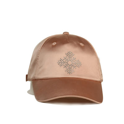 Special Silk Breathable Snow Rhinestone Pink Women Sports Baseball Hats