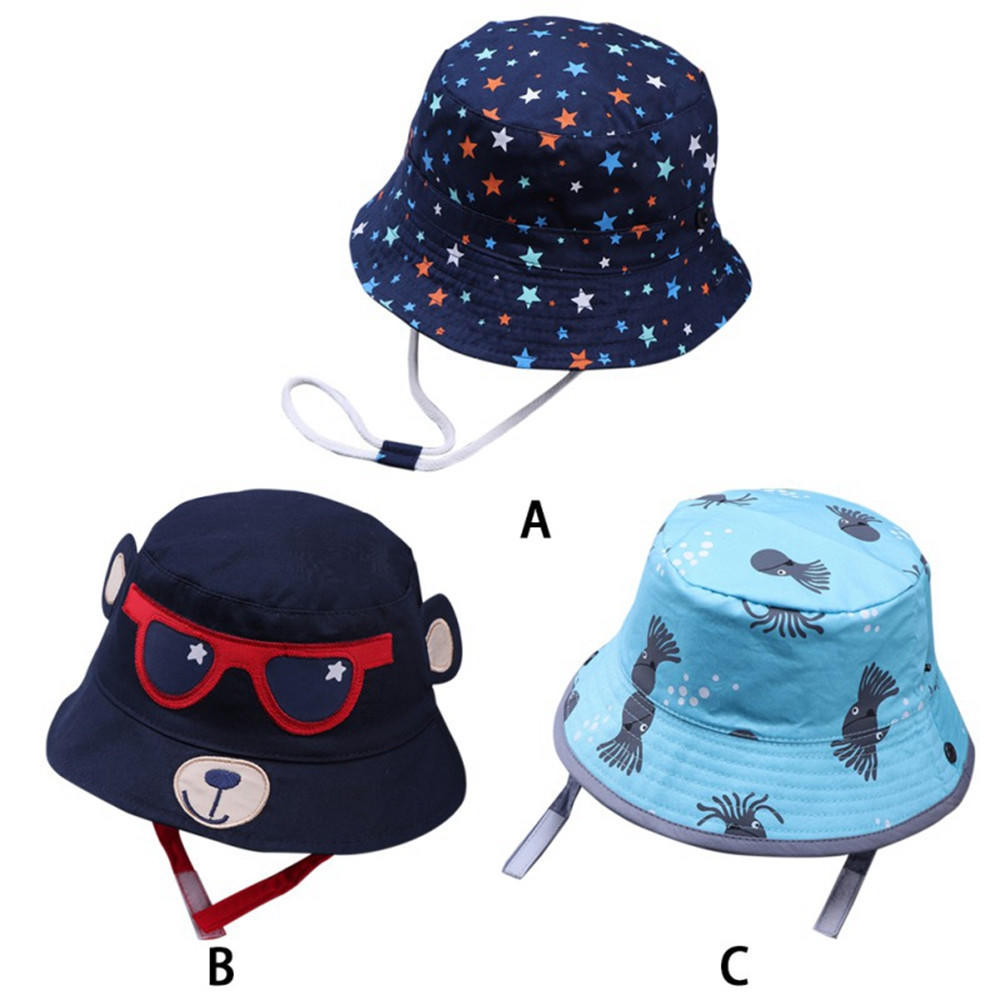 Factory Custom Toddler Sun Protection Hats Plain Baby Bucket Hat Children Blank Wide Brim Cap Boy Girl Fishing Bucket Cap