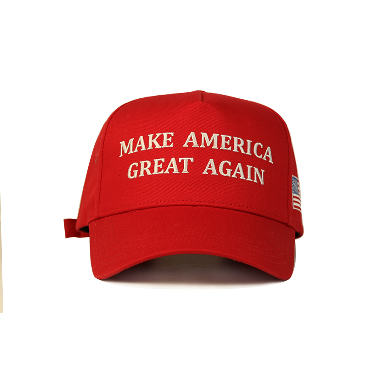 Hot sales red color America Trump baseball curve brim hat cap