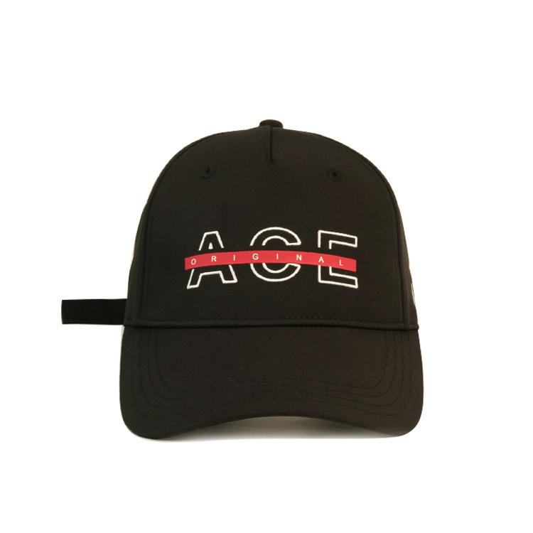 High qualuty ACE custom logo flat embroidery and printing baseball caps hats