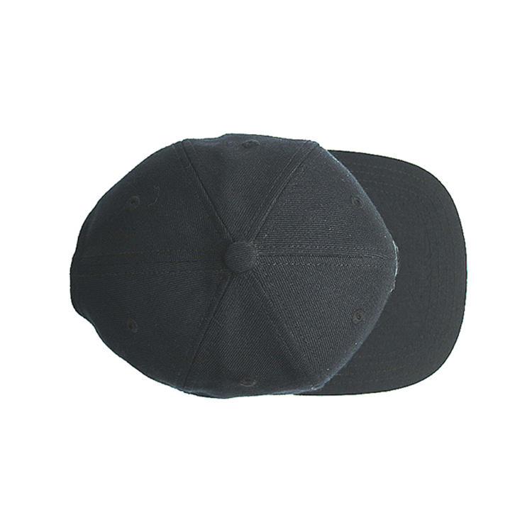 Classic black custom design logo silk printed plastic buckle snapback caps