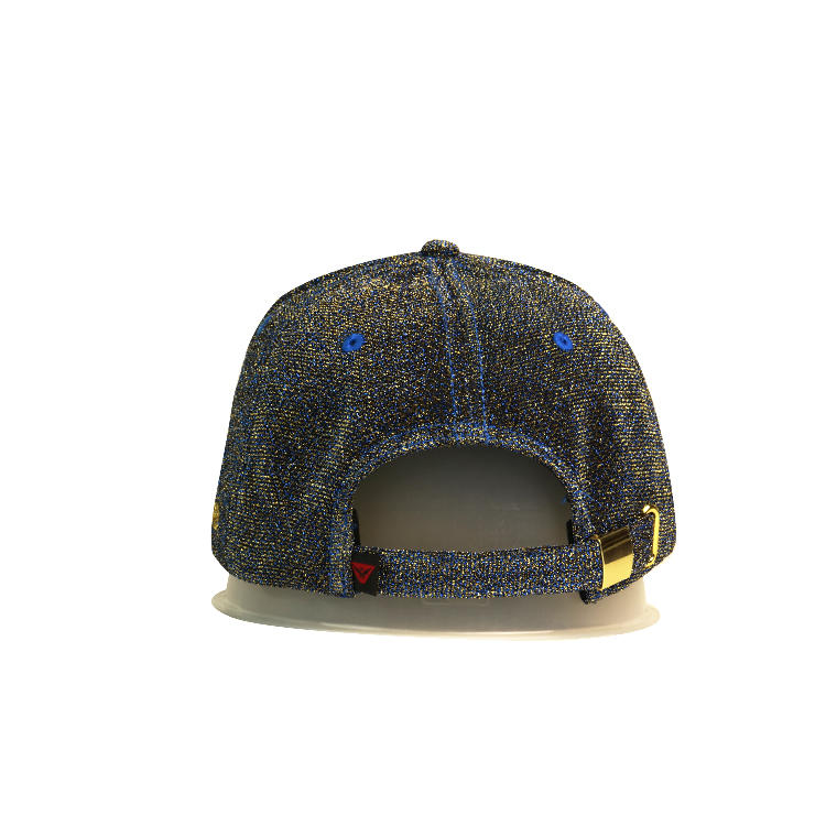 Special material bling silk customized meyal thread embroidery baseball caps