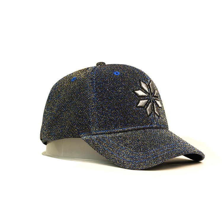 Special material bling silk customized meyal thread embroidery baseball caps