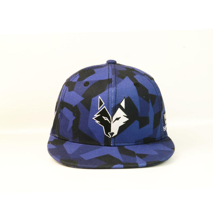 Mix color custom design wolf printing logo ACE Headwear snapback caps hats