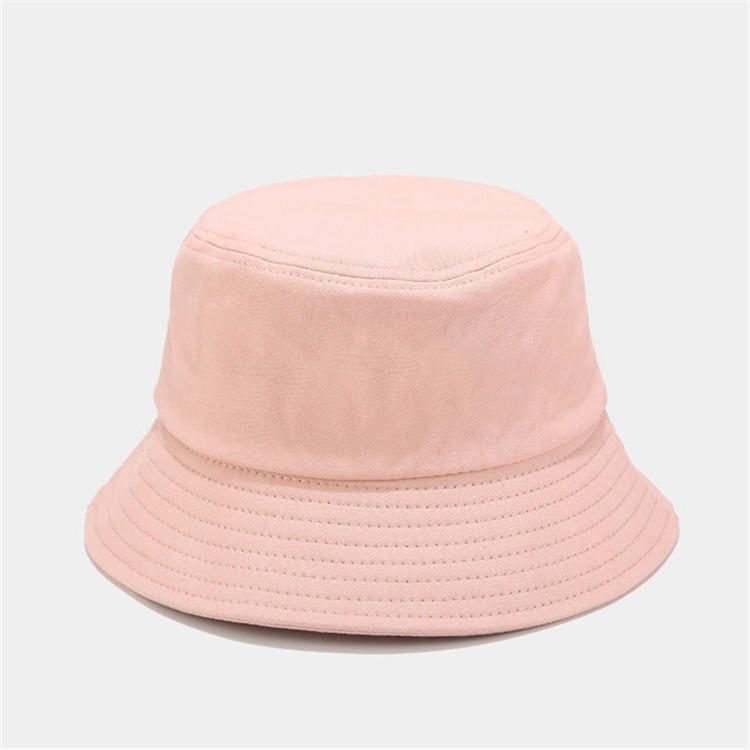 High quality fashionable unisex custom logo solid color bucket cap hat