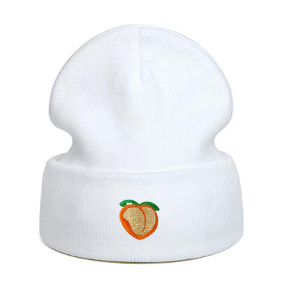 Man Women Winter 100 Unisex Adult Adjustable Cotton Peach Embroidery Knitted hats Hip hop Dad Hat