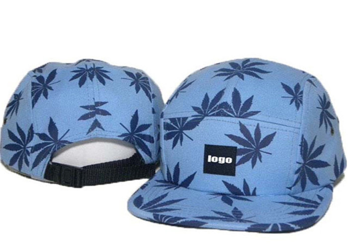 Hot Sales  Hip Hop Hats Cap For Women Men Adjustable Short Flat Brim Maple Pattern Camper Cap