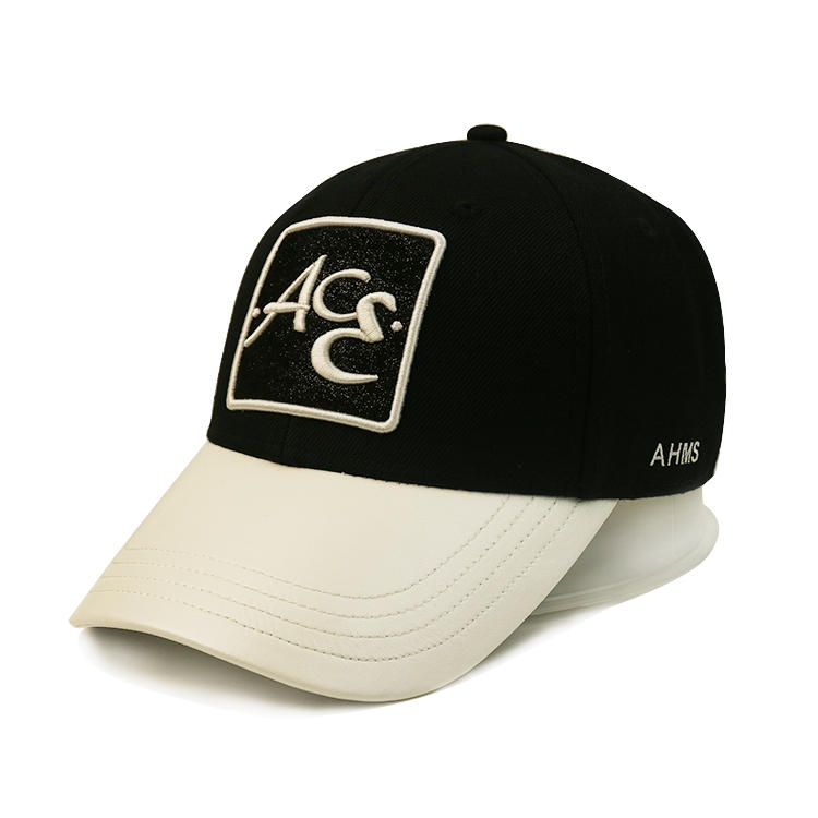 Stitching 3D Embroidery Logo Sports Cap With Black Edge Strip fashion baseball cap