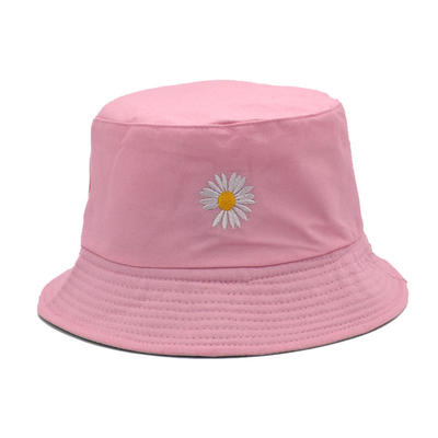 New Fashion Women Cotton Reversible Panama Embroidery Summer Beach Sun Hats Bob Chapeau Female Bucket Hats Cap