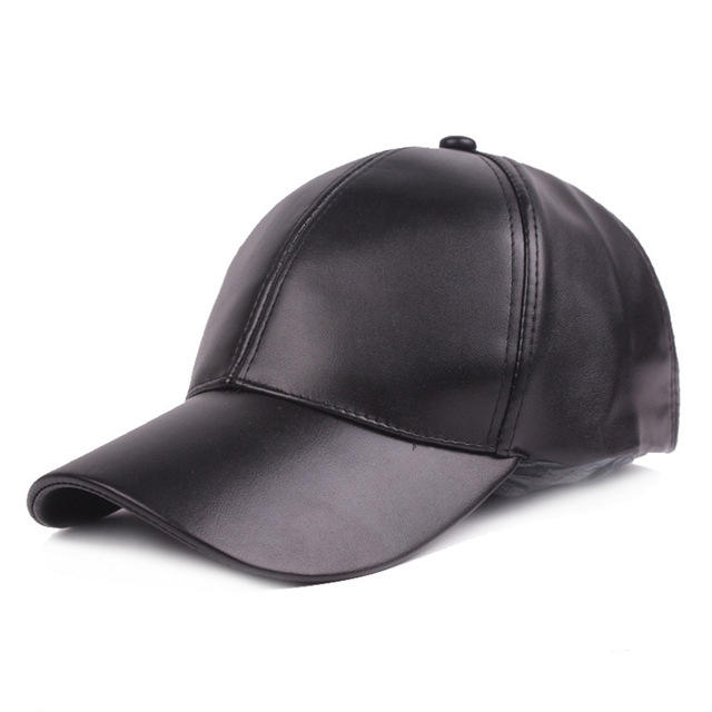 High-end Summer Pu Leather Cap For Men Women Baseball Caps Unisex Curve Brim Hat