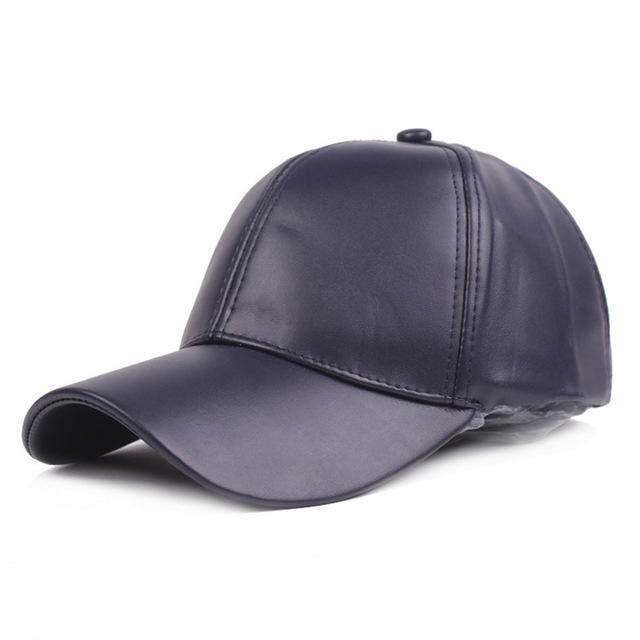 High-end Summer Pu Leather Cap For Men Women Baseball Caps Unisex Curve Brim Hat