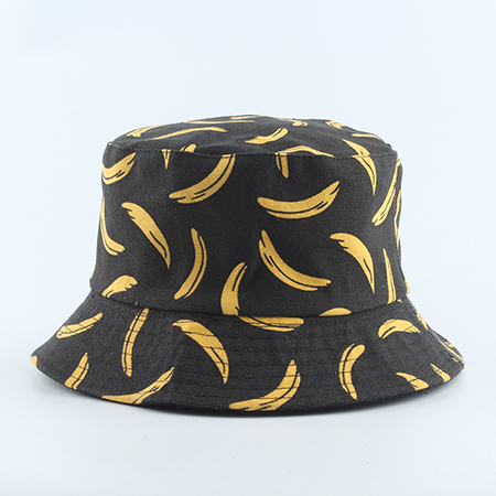 Panama Bucket Hat Men Women Summer Banana Print Bob Hat Hip Hop Gorros Fishing Cap